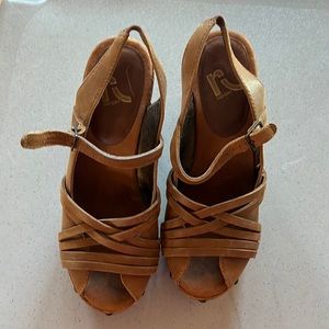Leather Wedge Sandals
